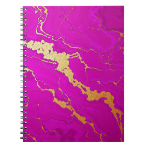 Glamourous Pink & Gold Marble Notebook