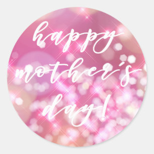Glamourous Pink Sparkle Happy Mother's Day Sticker