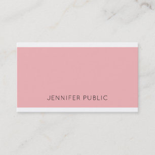 Glamourous Plain Modern Design Pink Professional Business Card