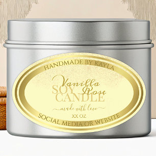 Glamourous Product Packaging Labels Cream and Gold
