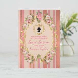 Glamourous Regency Era Sweet Sixteen Invitation