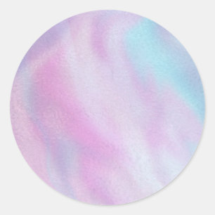 Glamourous Romantic iridescent  pearl holographic Classic Round Sticker