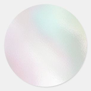 Glamourous Romantic iridescent  pearl holographic Classic Round Sticker