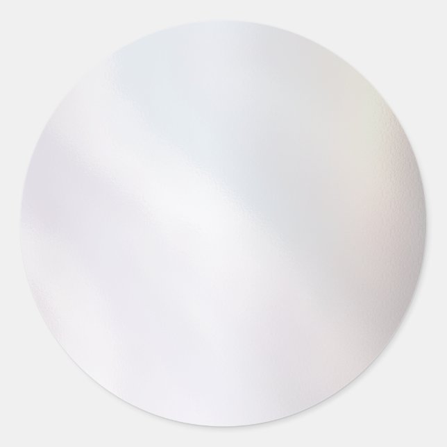 Glamourous Romantic iridescent  pearl holographic Classic Round Sticker (Front)