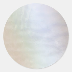 Glamourous Romantic iridescent  pearl holographic Classic Round Sticker