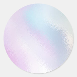 Glamourous Romantic iridescent  pearl holographic Classic Round Sticker