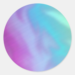 Glamourous Romantic iridescent  pearl holographic Classic Round Sticker
