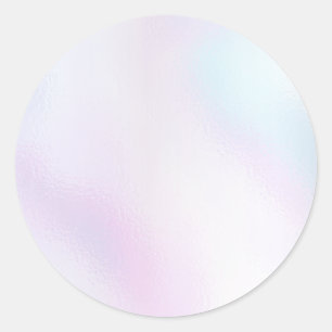 Glamourous Romantic iridescent  pearl holographic Classic Round Sticker