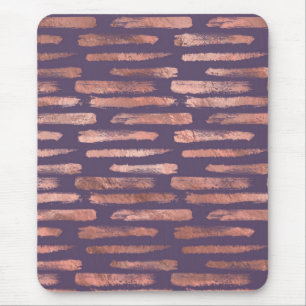 Glamourous Rose Gold Foil and Lavender Brushstroke Mouse Mat