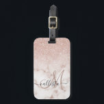 Glamourous Rose Gold White Glitter Marble Gradient Luggage Tag<br><div class="desc">This elegant and girly design perfect for the trendy and stylish fashionista. It features a faux printed rose gold sparkly glitter ombre gradient on top of a rose pink and white marble stone pattern background. It's glamourous, chic, luxurious, modern, and classy. ***IMPORTANT DESIGN NOTE: For any custom design request such...</div>