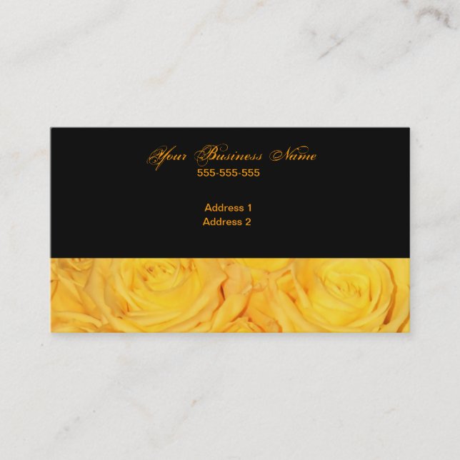 Glamourous Roses Business Card (Front)