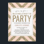 Glamourous Shimmer | Bachelorette Party Invitation<br><div class="desc">Celebrate the bride with this fun and elegant bachelorette party invitation. This invitation features lots of bling and glitter with just a hint of girly pink. The glitter is faux and is printed flat. There is a pretty glitter pattern on the back to give it that extra special touch. Choose...</div>