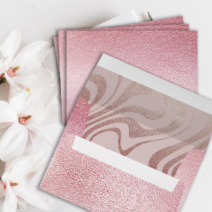 Glamourous Shining Rose Gold Wedding Invitation Envelope