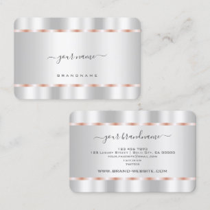 Glamourous Silver Effect Professional and Elegant Business Card