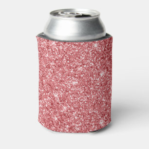 Glamourous Sparkly Pink Glitter Can Cooler