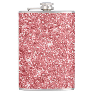 Glamourous Sparkly Pink Glitter  Hip Flask