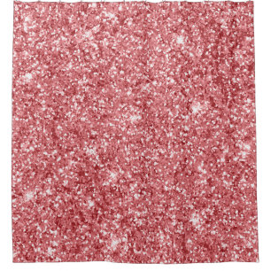 Glamourous Sparkly Pink Glitter Shower Curtain