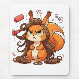 Glamourous Squirrel Hair Day Mouse Mat
