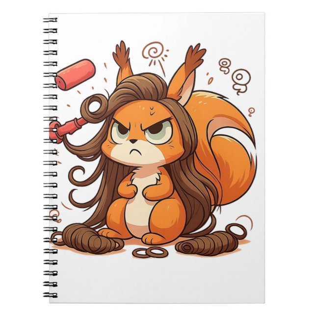 Glamourous Squirrel Hair Day Notebook (Front)