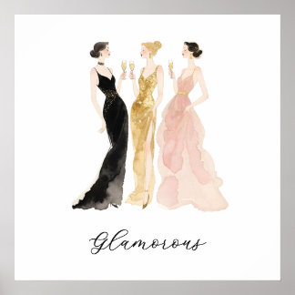 Glamourous Stylish Ladies Evening Gown Toast TMF25 Poster