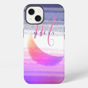 Glamourous Stylish Ombre Moon Abstract Monogram iPhone 13 Case