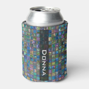 Glamourous Tiles with Name Can Cooler