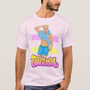 Glamourous Twink with Feather Boa T-Shirt