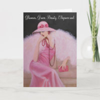 Glamourous Vintage Lady, Birthday Card