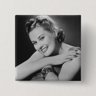 Glamourous Woman 15 Cm Square Badge