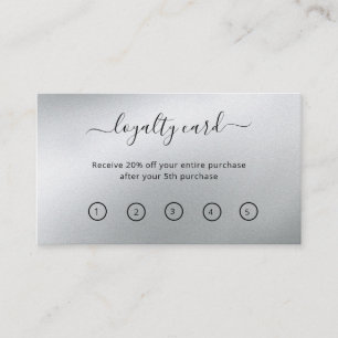 Glamour's Silver Beauty Salon Loyalty Card