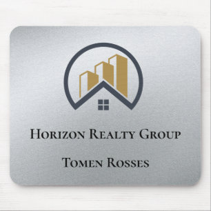 Glamour's Silver Black and White Real Estate Mouse Mat