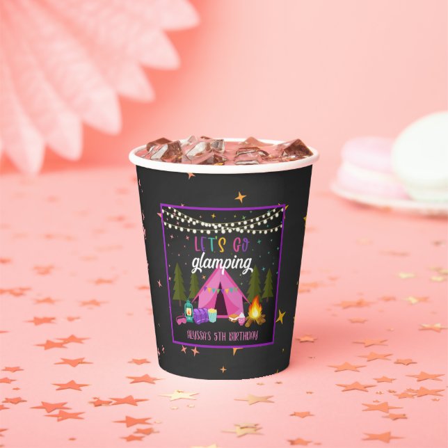 Glamping Birthday Party Paper Cup (Insitu)