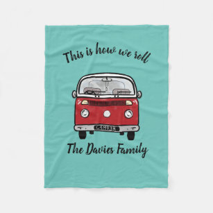 Glamping Camper accessories this is how we roll Fleece Blanket