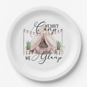 Glamping  Camping  Paper Plate