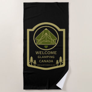 Glamping Canada Business Beach Towel