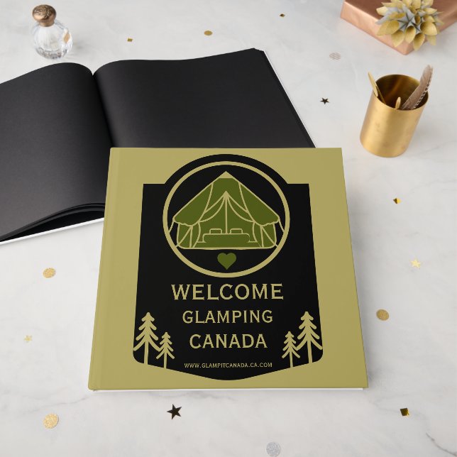 Glamping Canada Business Guest Book (Front Open)