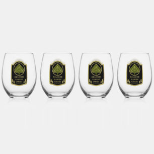 Glamping Canada Business Stemless Wine Glass