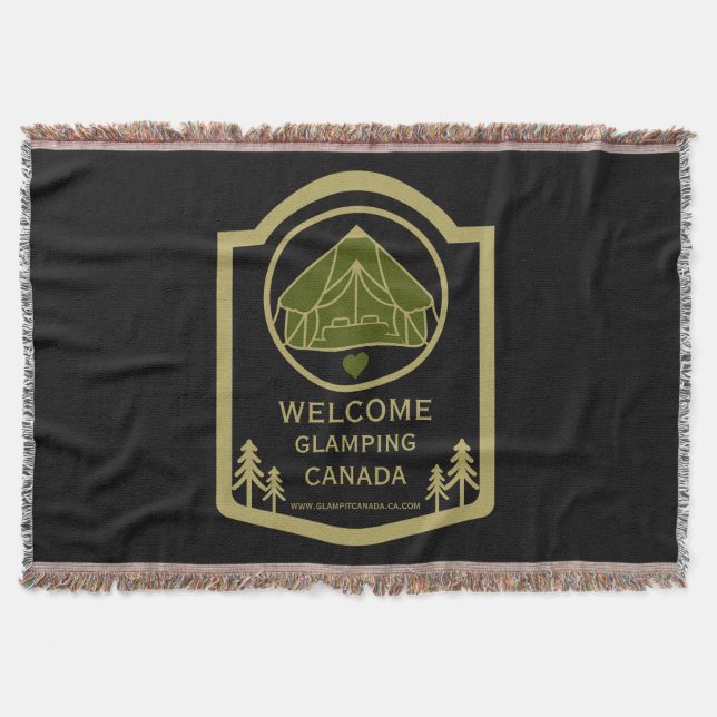 Glamping Canada Business Throw Blanket (Front)