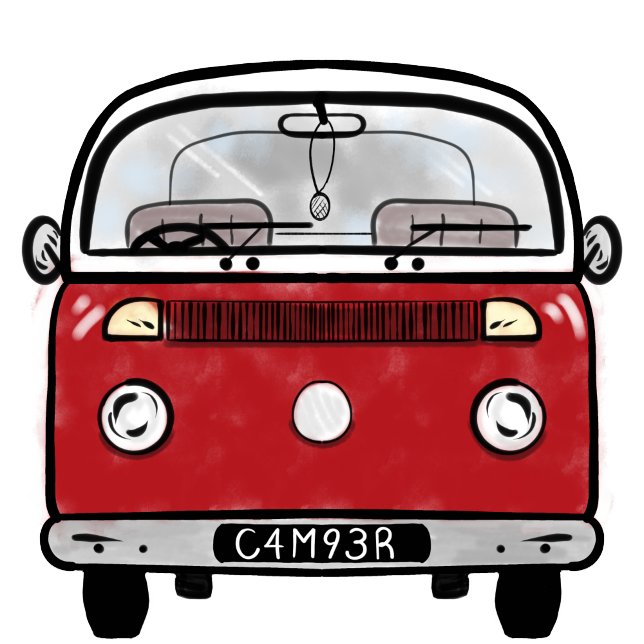 Glamping Classic Retro Campervan fandom VDub  Sherpa Blanket (Original Artwork by The Quirky Hen (c))