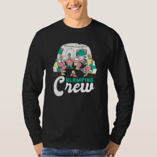 Glamping Crew Camper Wine Camping Vintage Outdoor T-Shirt