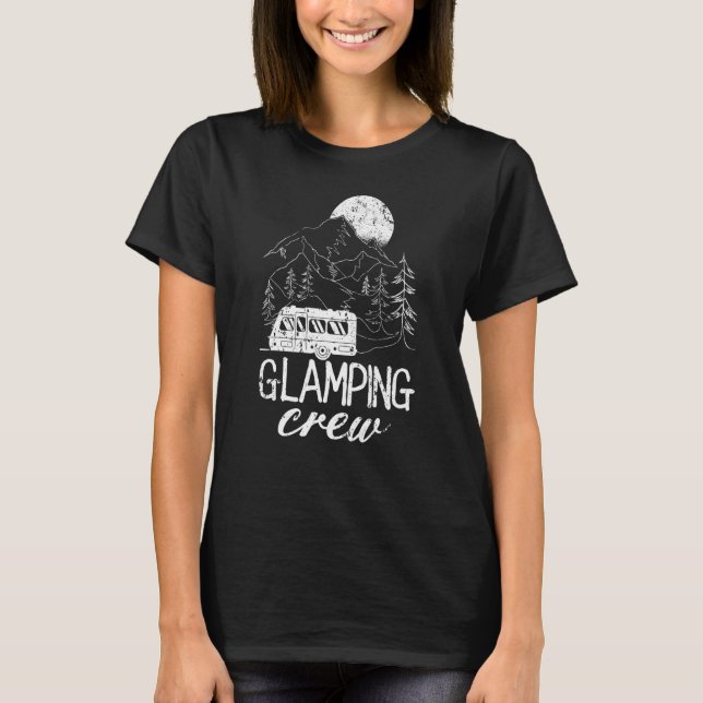 Glamping Crew Luxury Camping Trip Matching Family  T-Shirt (Front)