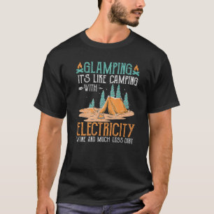 Glamping Definition Glamper Women Men Wine  Campin T-Shirt