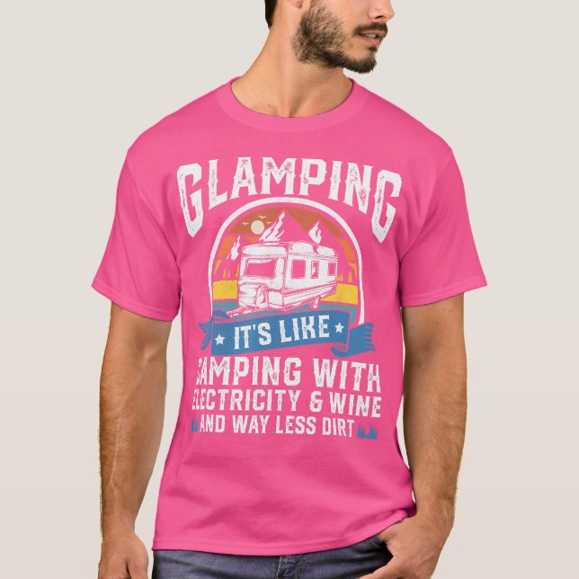 Glamping Definition Glamper Women Wine Funny Campi T-Shirt (Front)