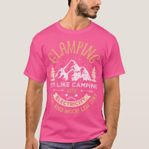 Glamping Definition T Shirt Glamper Women Wine Fun