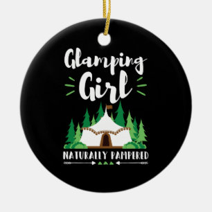 Glamping Girl Pampered Ceramic Tree Decoration