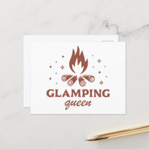 Glamping girls trip funny camping boho aesthetic postcard