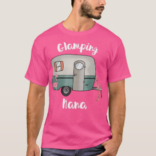 Glamping Nana Womens Camping Rv Vintage Flamingos T-Shirt