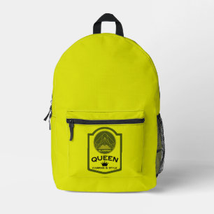 Glamping Queen Camping In Style Printed Backpack