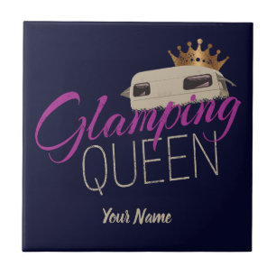 Glamping Queen Camping with vintage caravans Tile