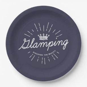 Glamping Queen Dark Colour Paper Plate